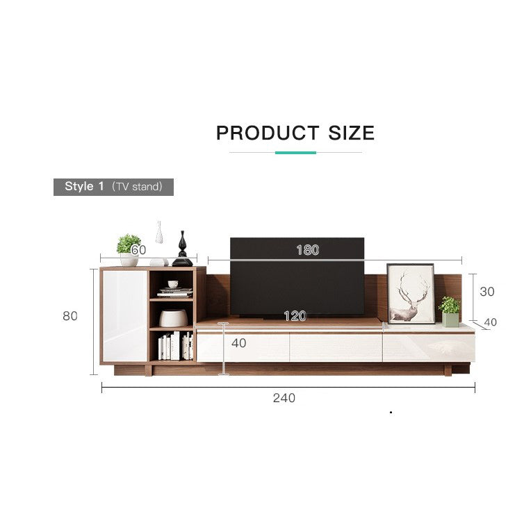 طاوله تلفاز خشبي متعددة الارفف