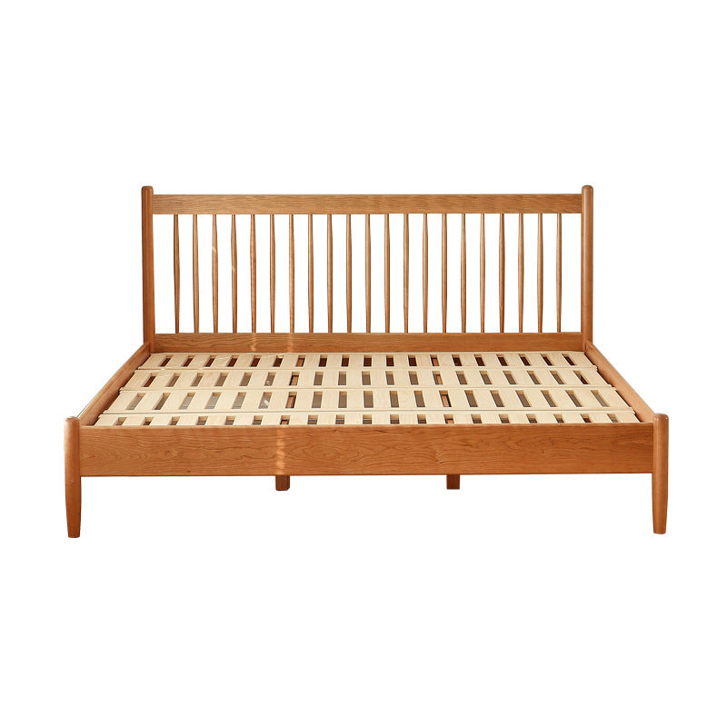 سرير خشبي بتصميم مميز و هادئ