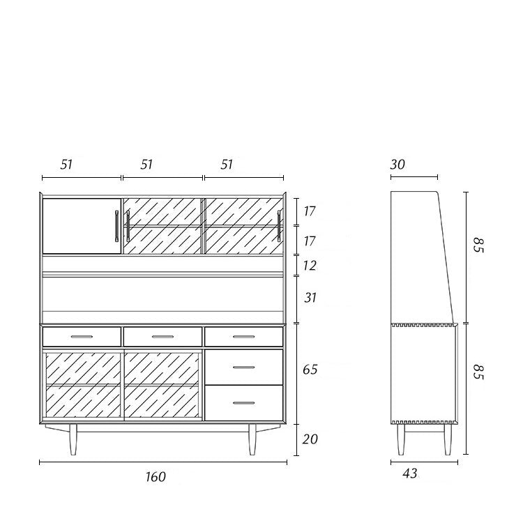 بوفية و خزينة طعام خشبي فاخرة