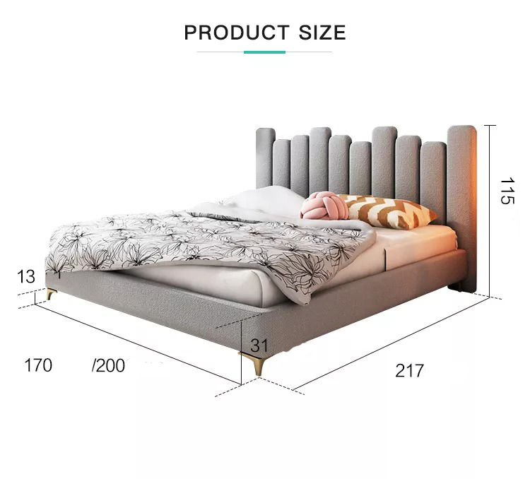 سرير بوحدة تخزين فاخر