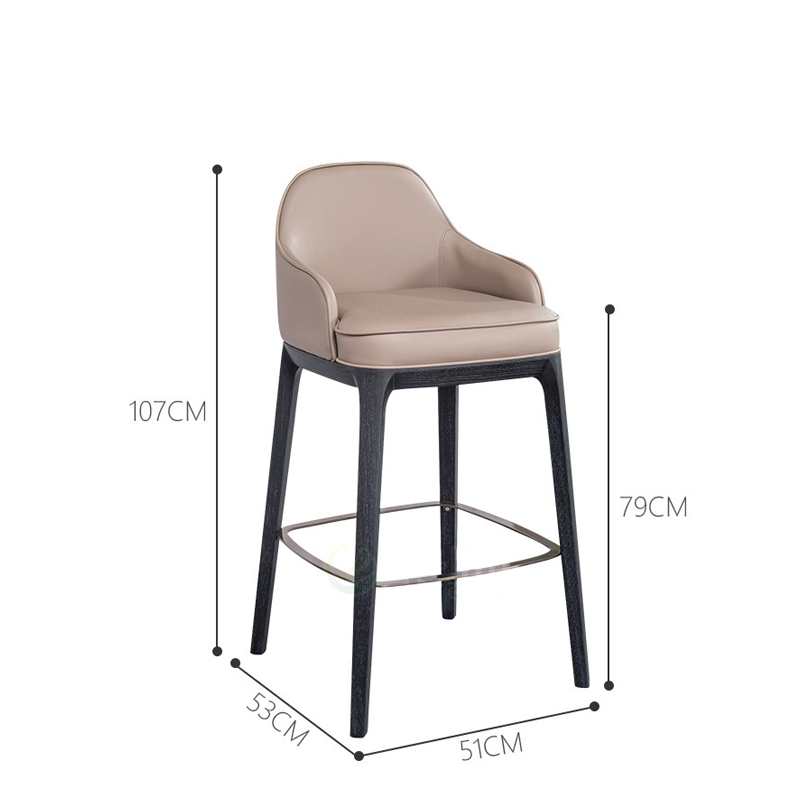 كرسي بار بارجل خشبية