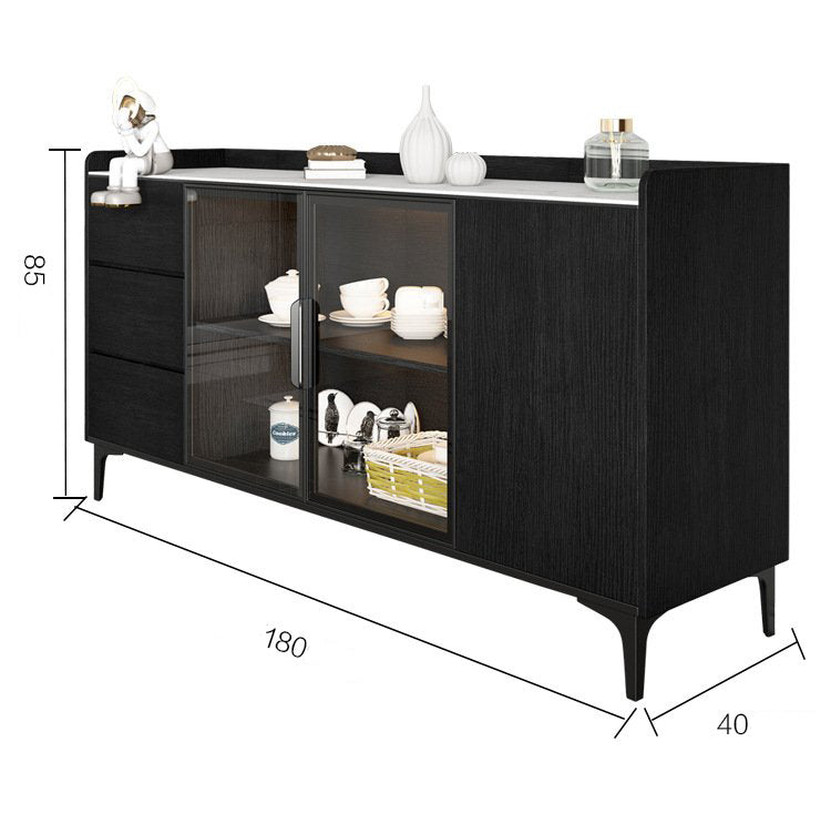 ركن كوفي خشبي باللون الاسود