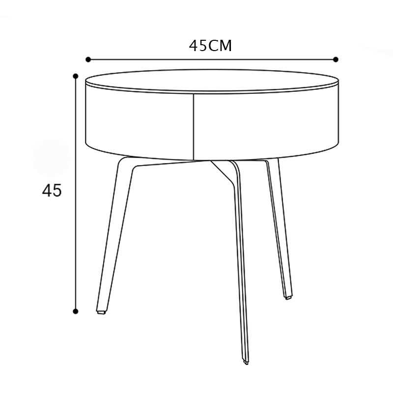 طاولة جانبية حديثة مزودة بدرج
