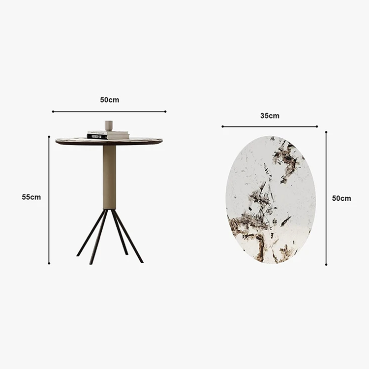 طاولة جانبية بأرجل معدنية