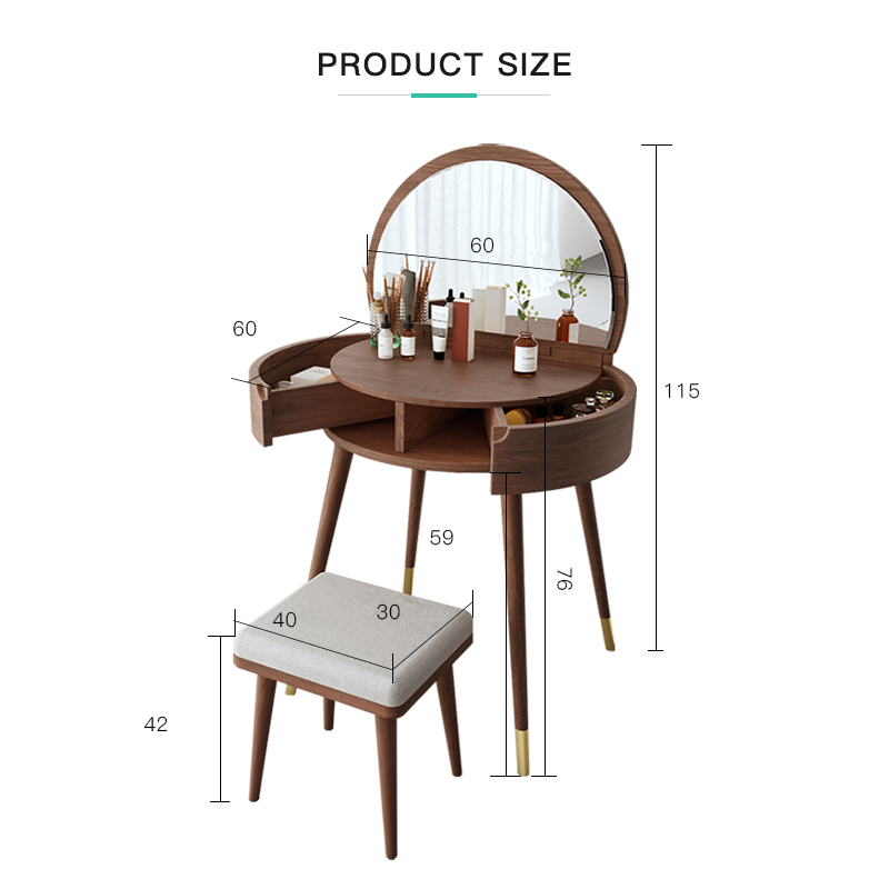 طاولة تزيين بسيطه مع مقعد