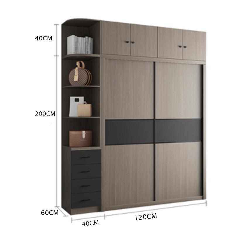 دولاب خشبي بمساحات و تقسيم مميز