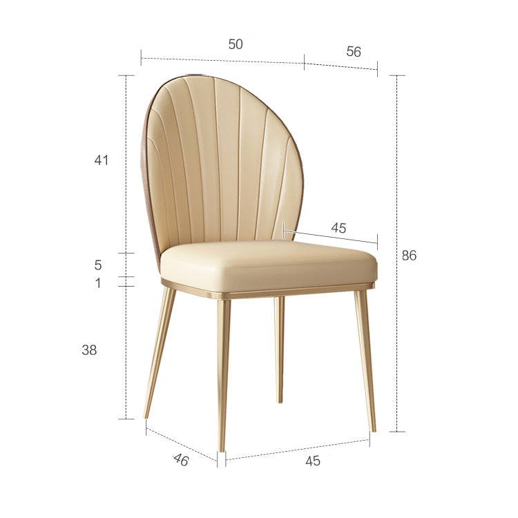 كرسي طعام بارجل ذهبيه