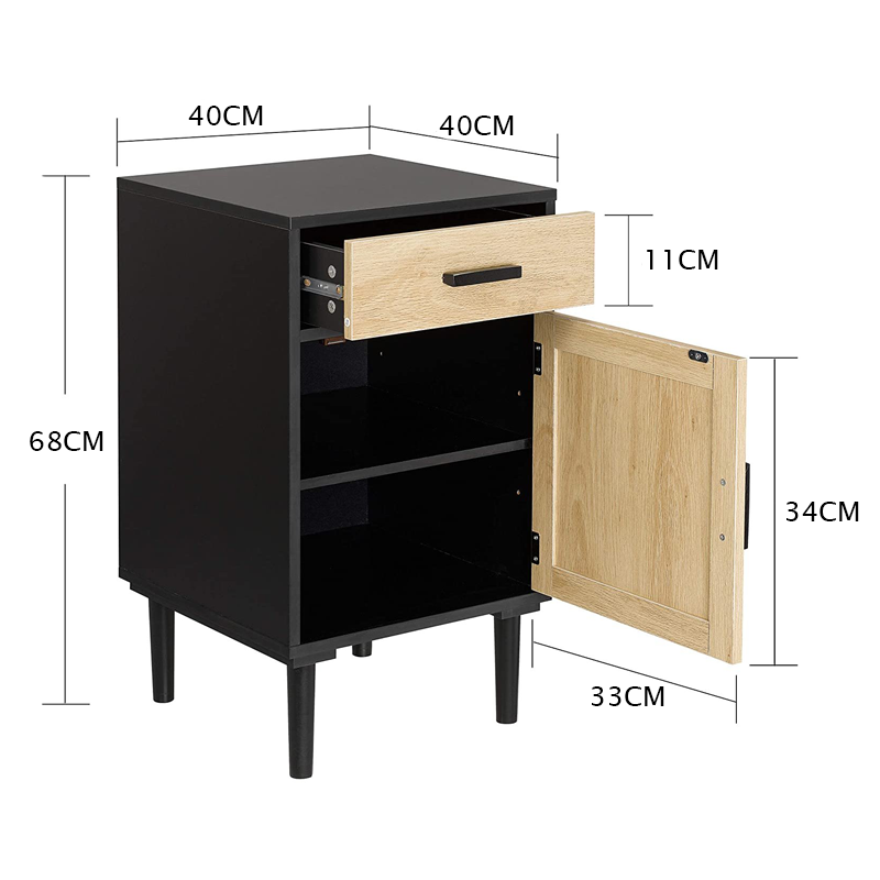 كومودينو خشبي بسيط