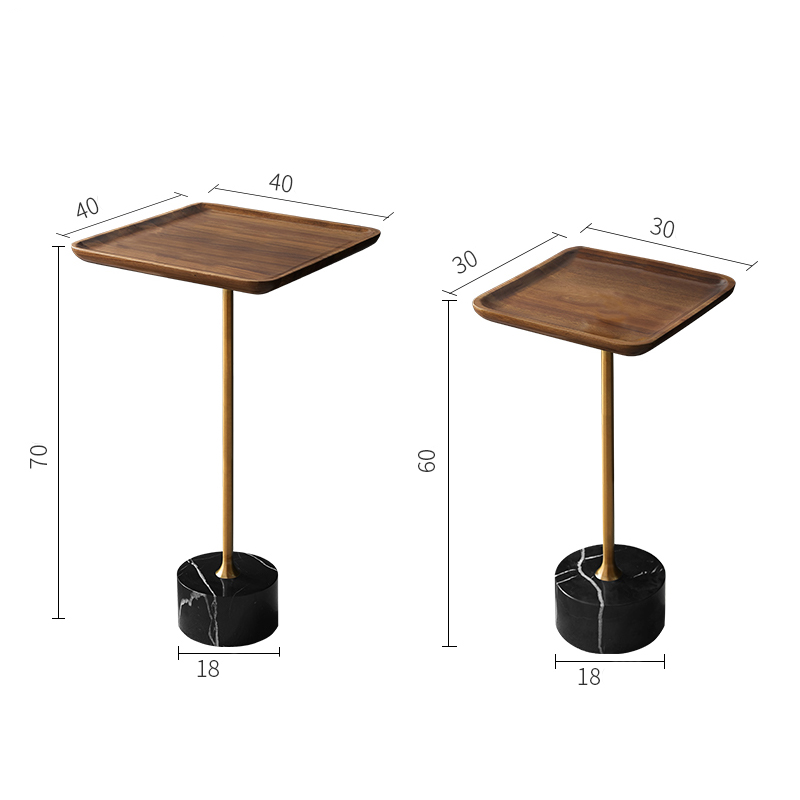 طاولة جانبية فاخرة بقاعدة مستديرة
