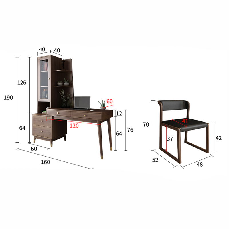 مكتب مع وحدة تخزين و كرسي تصميم مميز