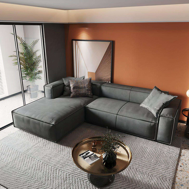 اريكة قماش فاخرة بحرف L