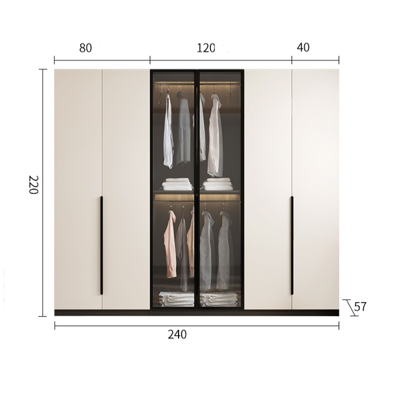 غرفة نوم مكونه من سرير مزدوج بكومودينو مع دولاب و تسريحة مع كرسي