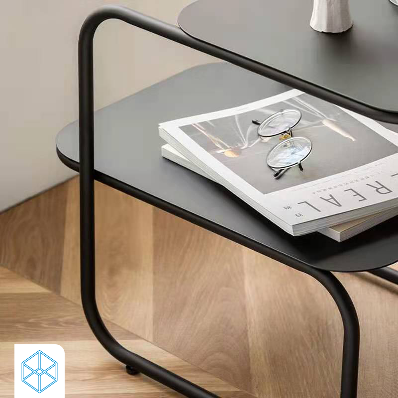 طاولة جانبية باسطح خشبي عصرية