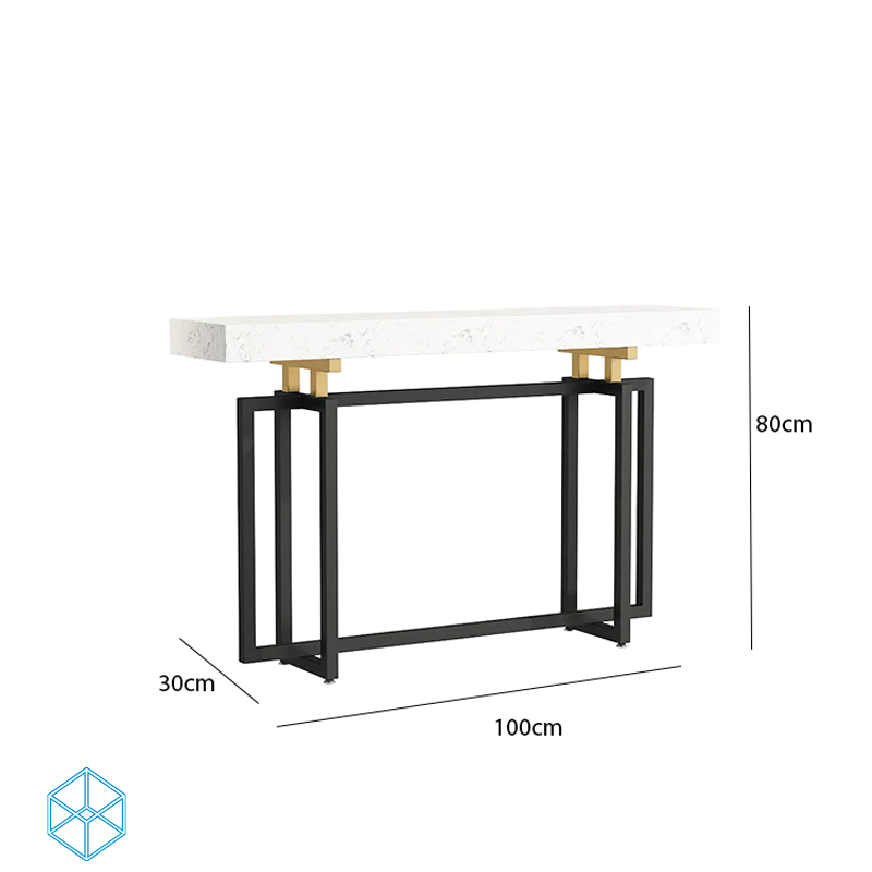 كونسول أنيق باللونين الأبيض والأسود