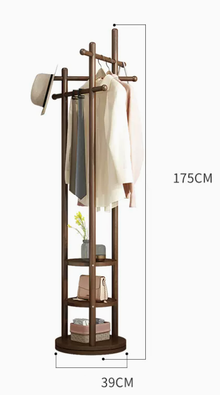 علاقه ملابس مع رف دوار