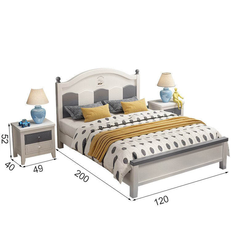 سرير اطفالي خشبي مع 2 كومودينو