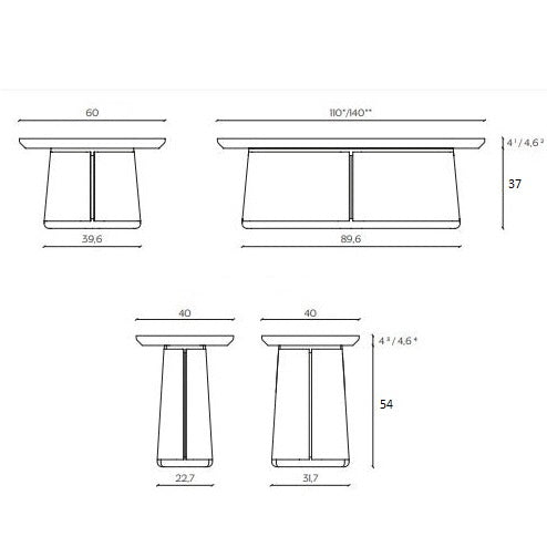 طقم طاولات من الروطان الفاخر