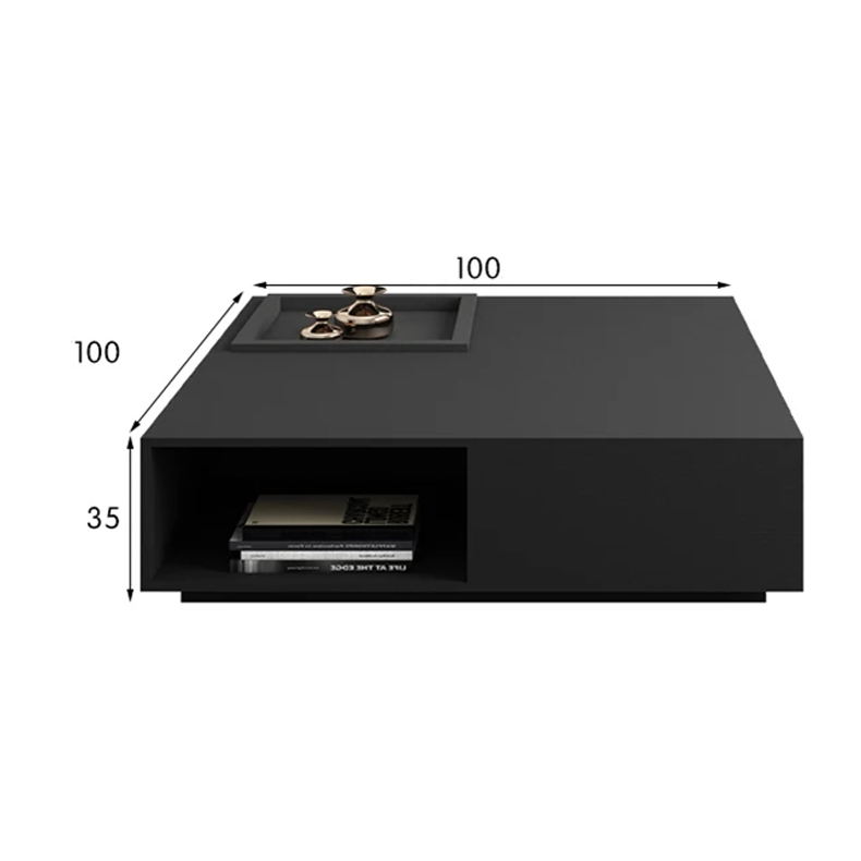 طاولة قهوة بمساحة تخزين داخلية