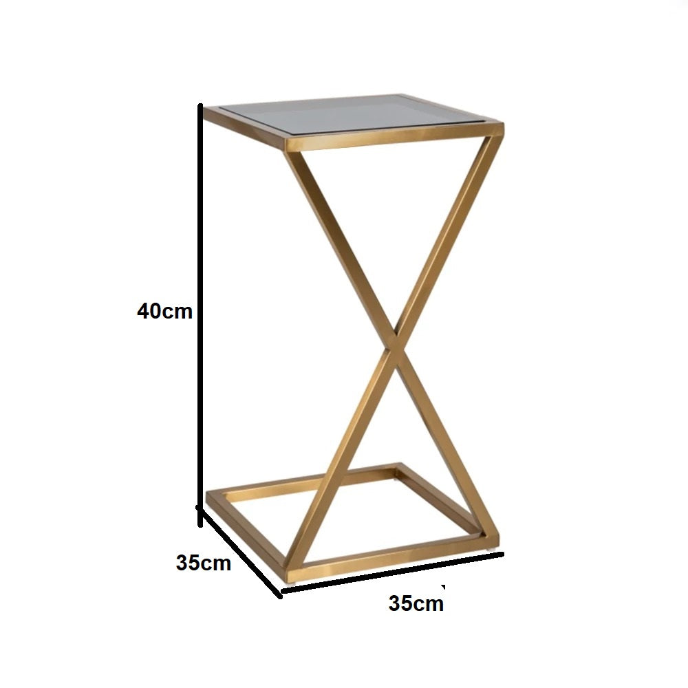 طاولة جانبية ذهبية