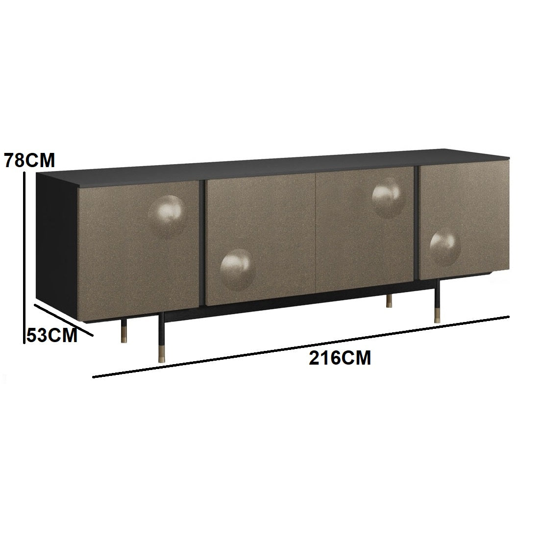 خزانة جانبية 4 أبواب حديثة