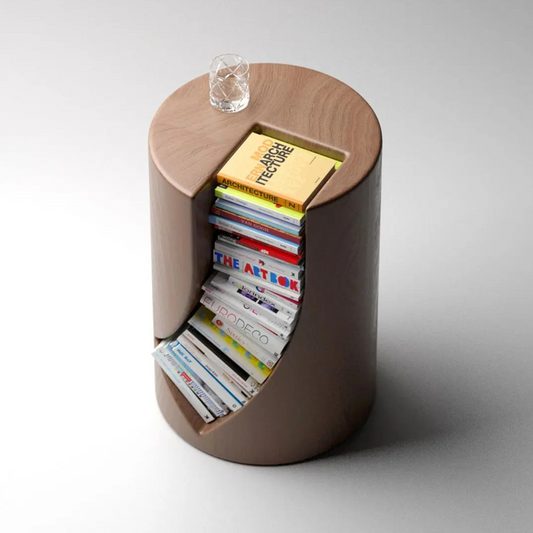 طاولة قهوة تحتوي على خزينة كتب