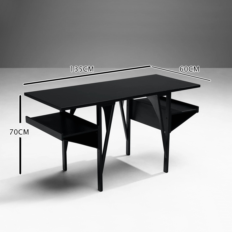 طاولة مكتب خشب برفوف تخزين