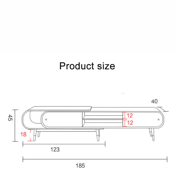 طاولة تلفاز بمساحات و ارفف تخزين