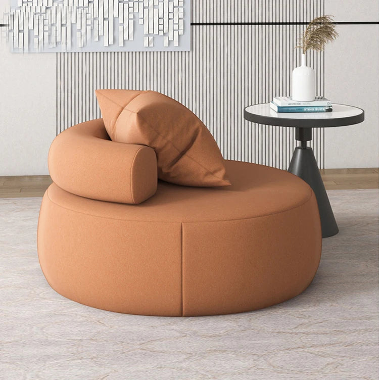 كرسي استرخاء دائري بمسند قدم