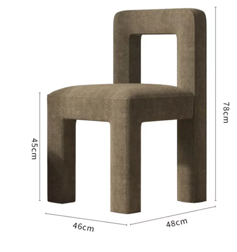 كرسي عصري بقماش كتان