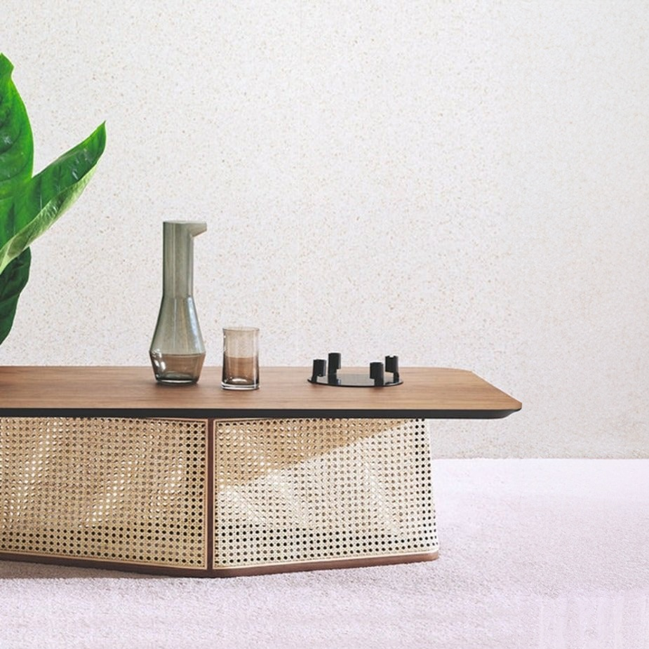 طقم طاولات من الروطان الفاخر