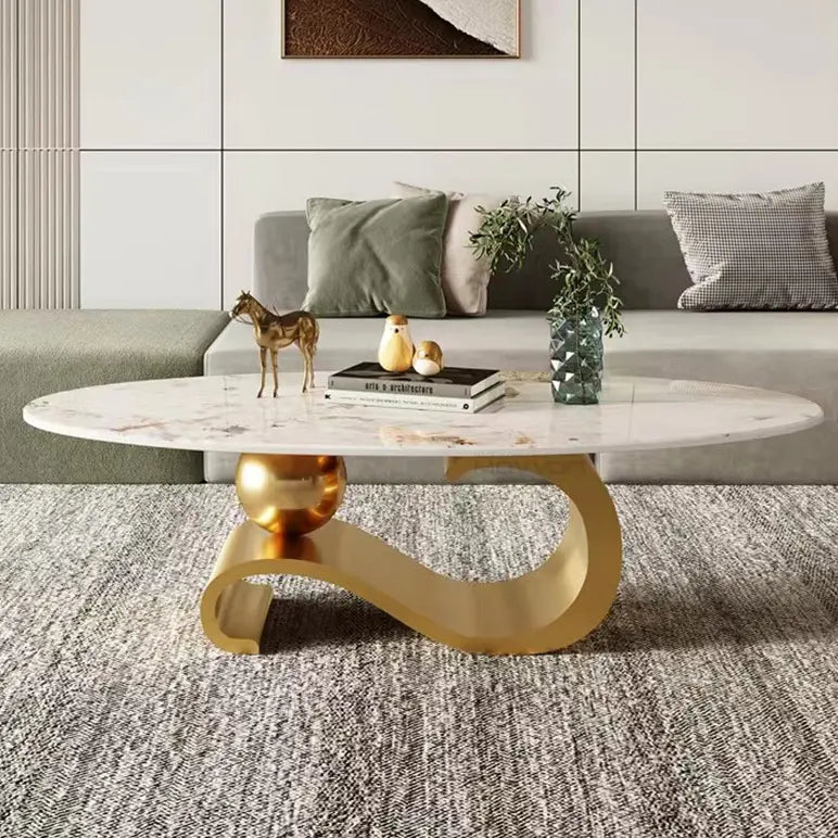 طاولة قهوة رخامية بتصميم عصري