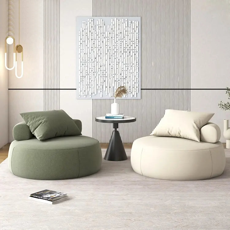 كرسي استرخاء دائري بمسند قدم