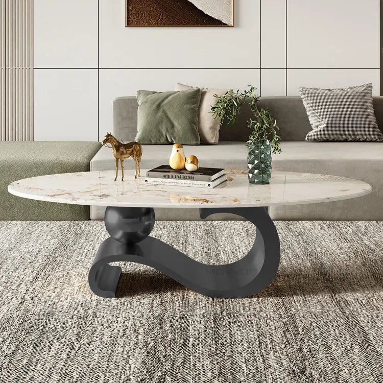 طاولة قهوة رخامية بتصميم عصري