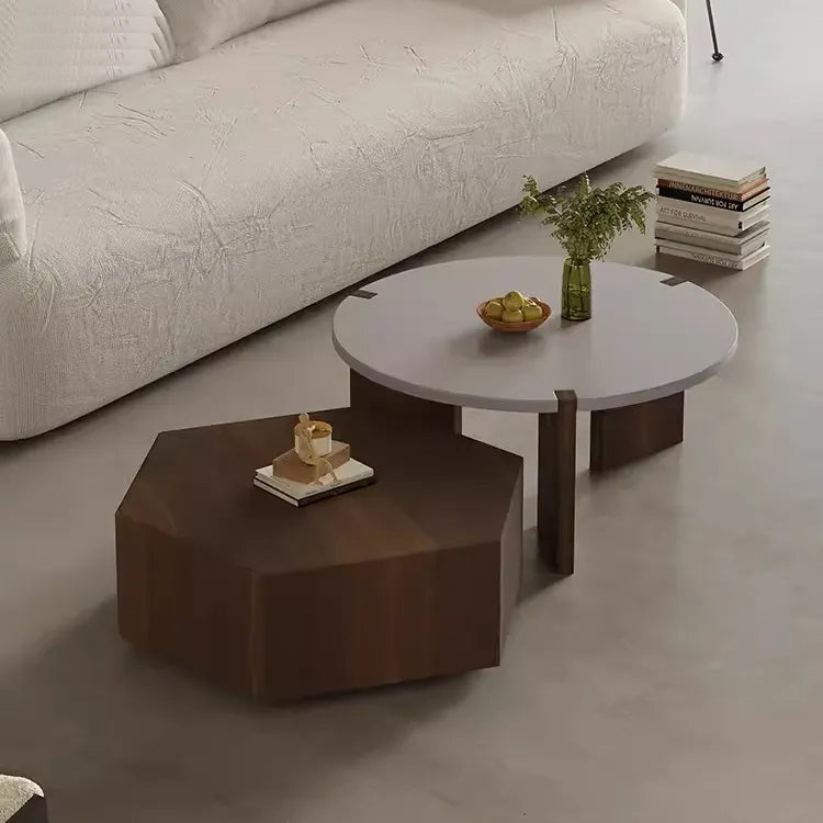 طاولة قهوة قطعتين بتصميم عصري