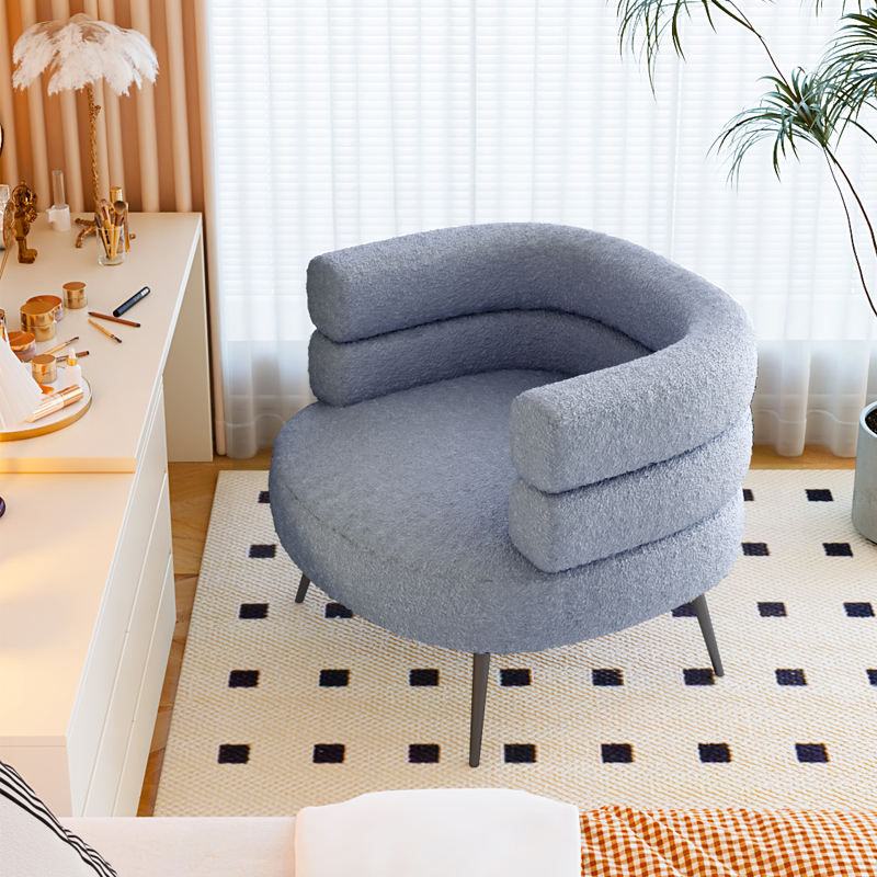 كرسي استرخاء من القماش البوكليه الفاخر