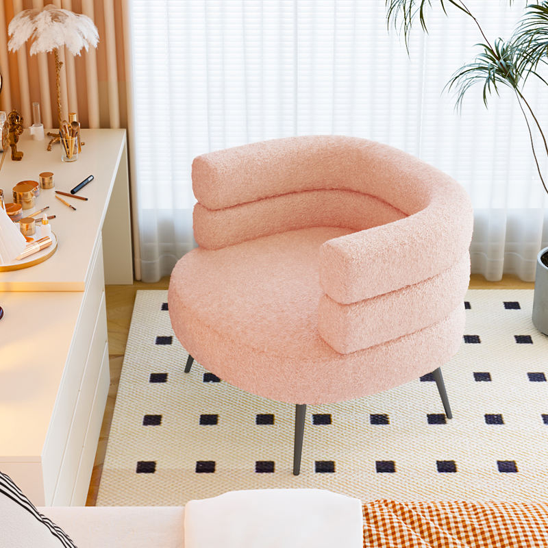 كرسي استرخاء من القماش البوكليه الفاخر