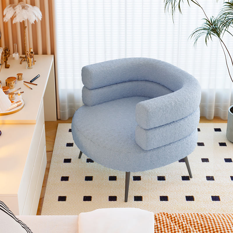 كرسي استرخاء من القماش البوكليه الفاخر