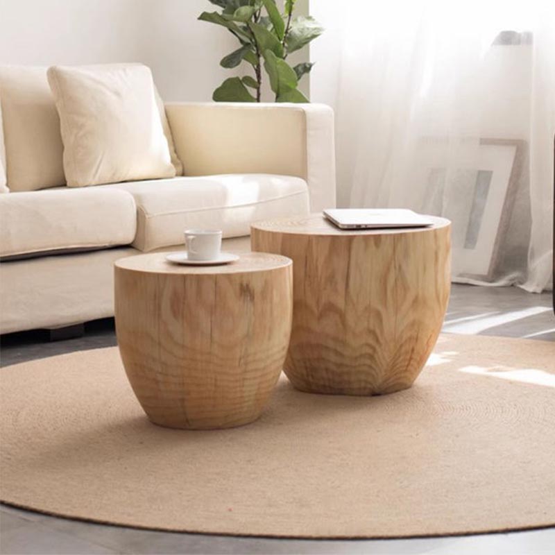 طاولة قهوة خشب طبيعى