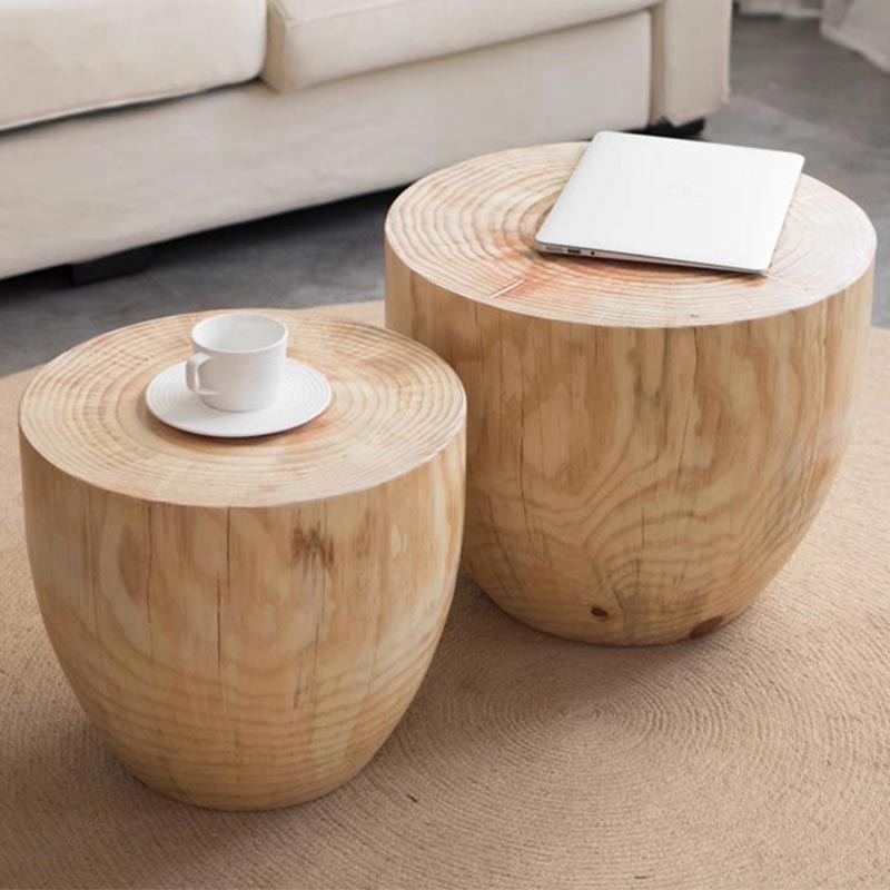 طاولة قهوة خشب طبيعى