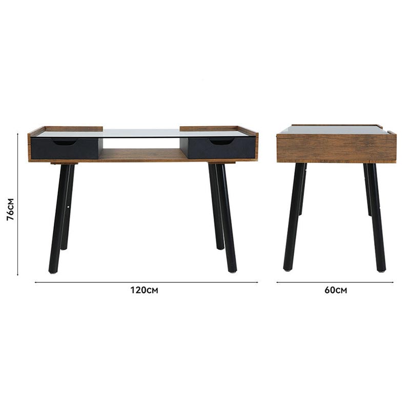 مكتب خشب بتصميم بسيط