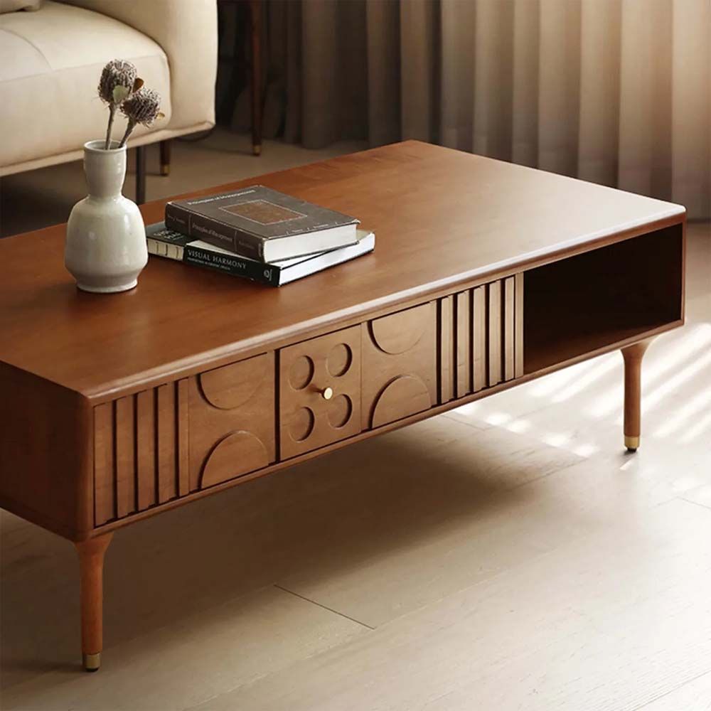 طاولة قهوة مودرن بدرجين و مساحة تخزين