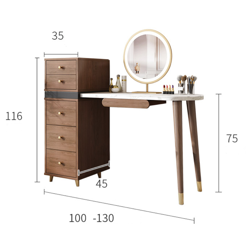 تسريحة خشبي فاخرة بعدة ادرج