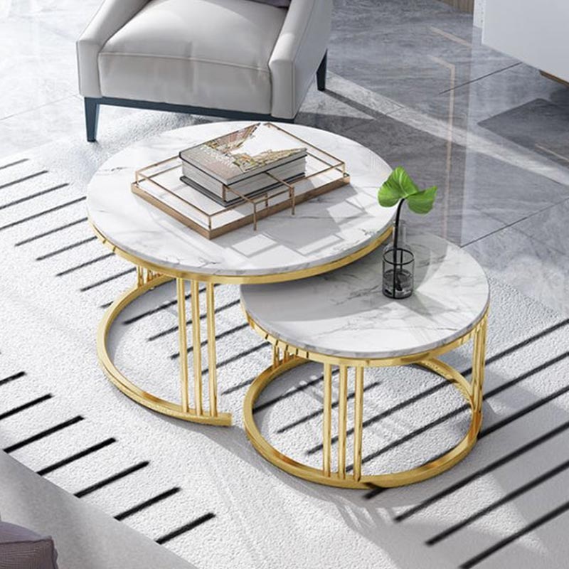طاولتين قهوة معدنية بتصميم عصرى