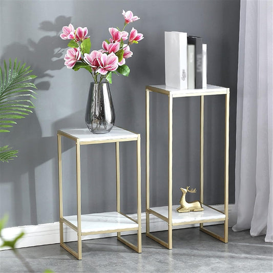 طاولة جانبية معدنية لحمل الزرع