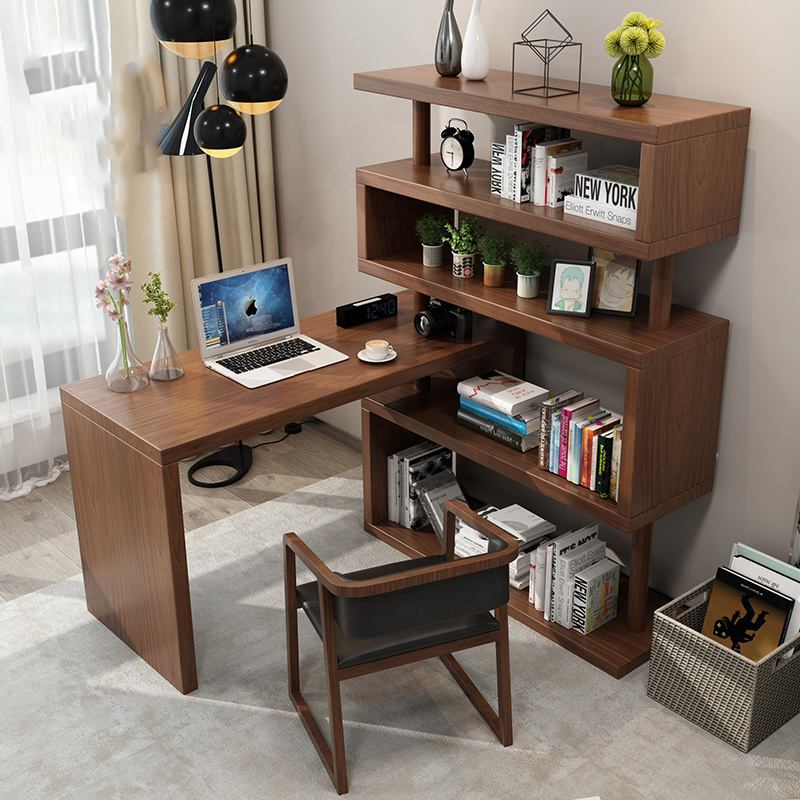 مكتب منزلي للدراسة تصميم خشبي