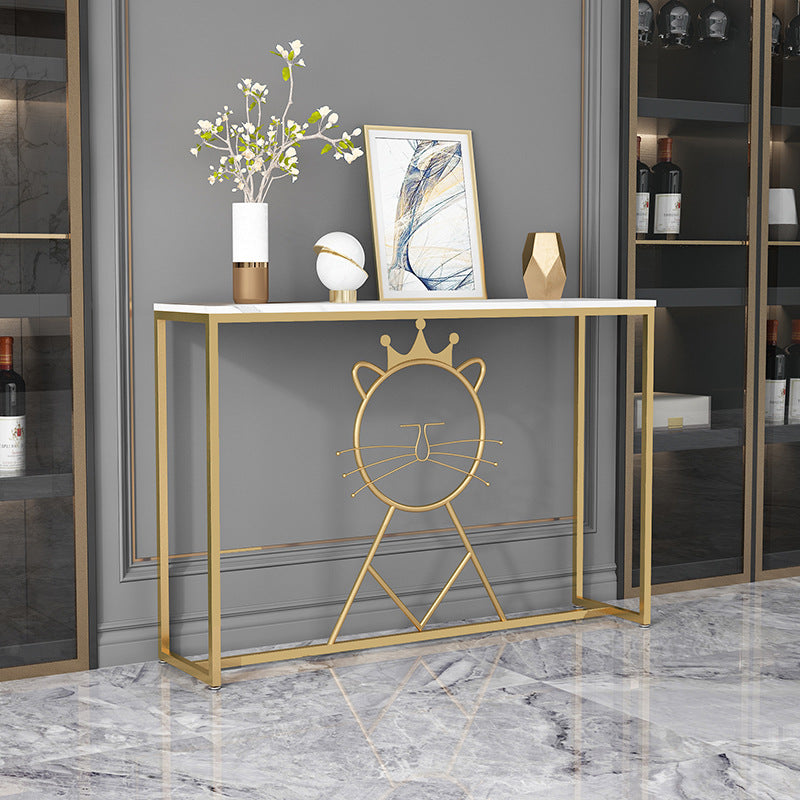 متوفر الان طاولة كونسول معدني بسطح ابيض اونلاين | بيوت