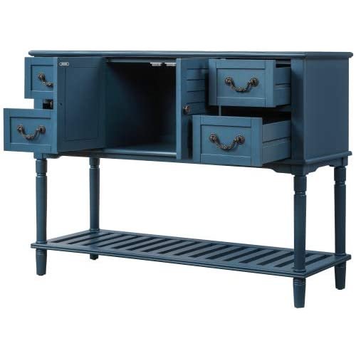 متوفر الان كونسول خشبي فاخر باللون الأزرق اونلاين | بيوت