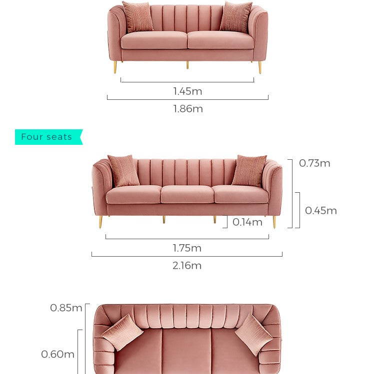 اشتري الان كنبة من القماش المخملي وخشب الزان اونلاين | بيوت