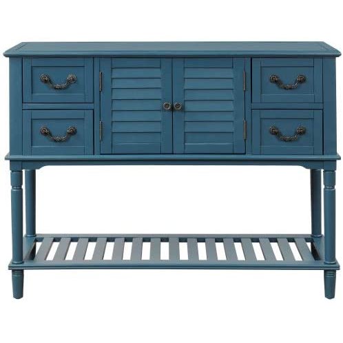 متوفر الان كونسول خشبي فاخر باللون الأزرق اونلاين | بيوت