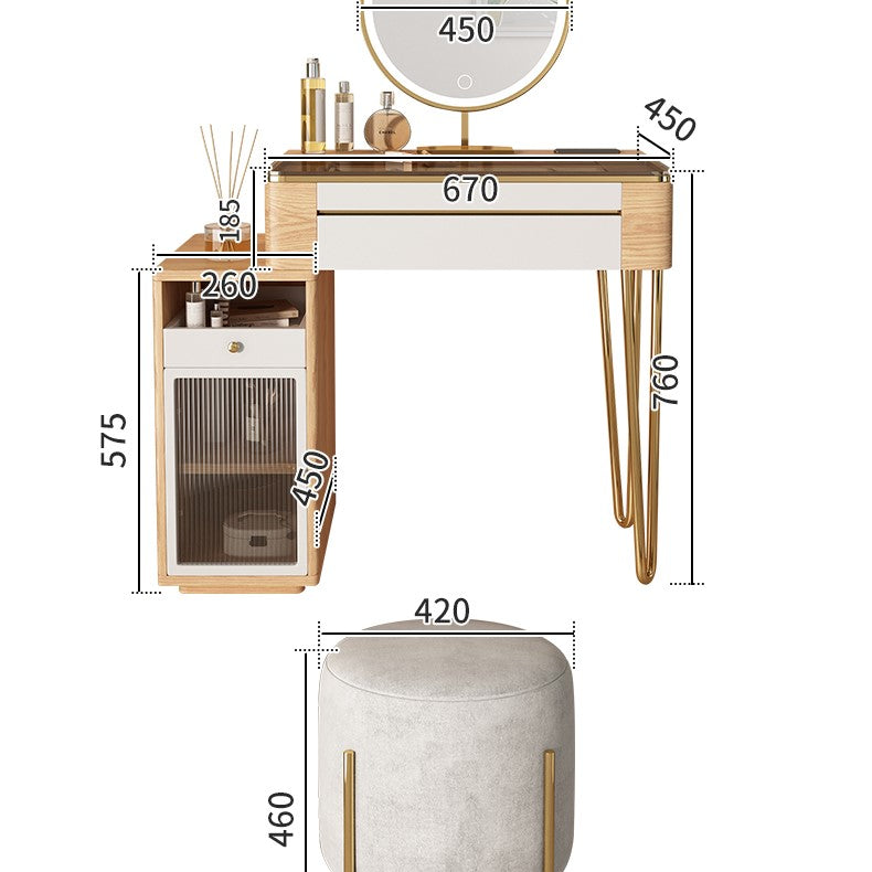 تسوق الان تسريحة غرفة تصميم خشبي مع بف اونلاين | بيوت